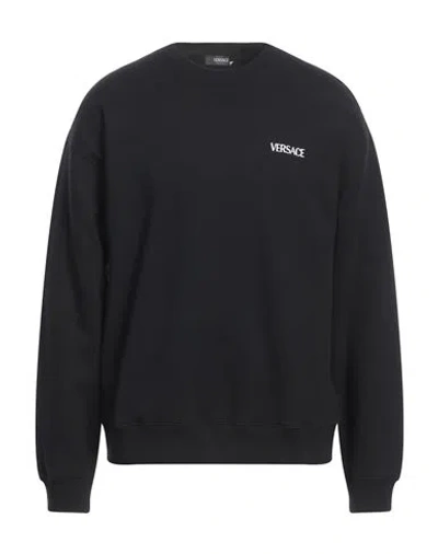 Versace Cotton Sweatshirt In Black