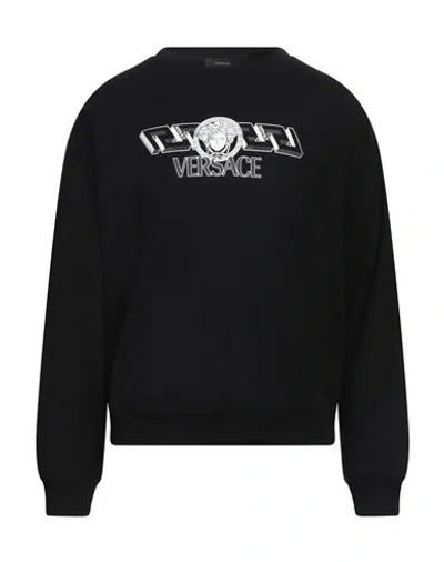 Versace Man Sweatshirt Black Size S Cotton