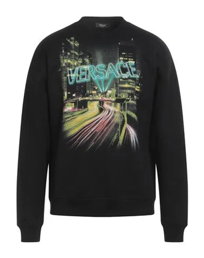 VERSACE VERSACE MAN SWEATSHIRT BLACK SIZE L COTTON