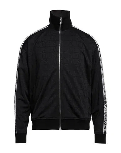 Versace Man Sweatshirt Black Size M Polyester, Cotton