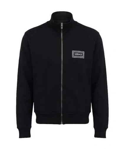 Versace Man Sweatshirt Black Size Xs Cotton