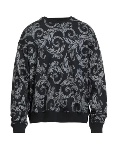 Versace Man Sweatshirt Black Size Xxxl Cotton