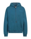 Versace Man Sweatshirt Deep Teal Size L Cotton, Viscose In Green