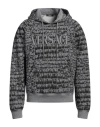 Versace Man Sweatshirt Grey Size L Cotton In Grey
