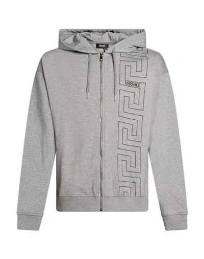 Versace Man Sweatshirt Grey Size M Cotton In Multi