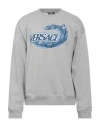 Versace Man Sweatshirt Grey Size Xxl Cotton In Gray
