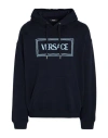 Versace Man Sweatshirt Midnight Blue Size L Cotton In Blue