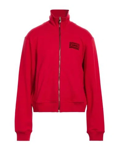 Versace Man Sweatshirt Red Size M Cotton