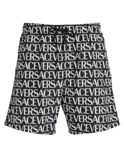 Versace Man Swim Trunks Black Size 36 Polyester