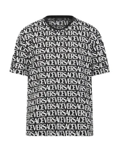 Versace Man T-shirt Black Size 40 Cotton