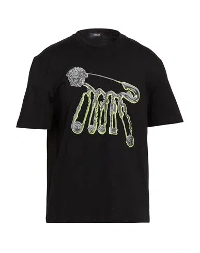 Versace Man T-shirt Black Size L Cotton
