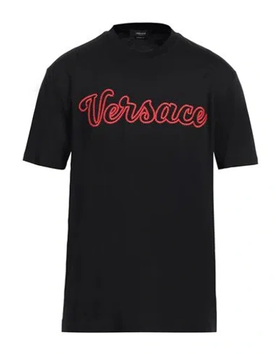Versace Man T-shirt Black Size M Cotton