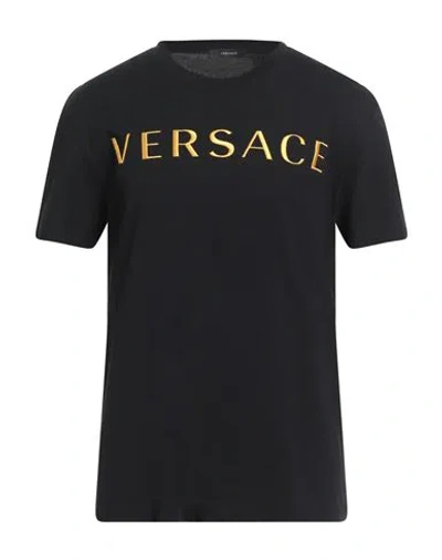 Versace Man T-shirt Black Size S Cotton