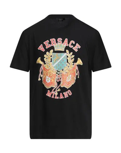 VERSACE VERSACE MAN T-SHIRT BLACK SIZE S COTTON