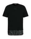 Versace Man T-shirt Black Size S Cotton, Polyester In Black