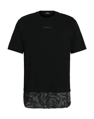 Versace Man T-shirt Black Size S Cotton, Polyester