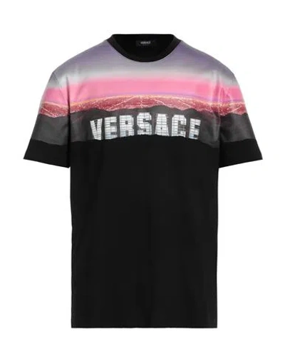Versace Man T-shirt Black Size L Cotton