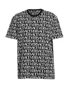 Versace Man T-shirt Black Size 40 Cotton In Black