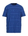Versace Man T-shirt Blue Size L Cotton