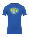 Versace Man T-shirt Blue Size S Cotton