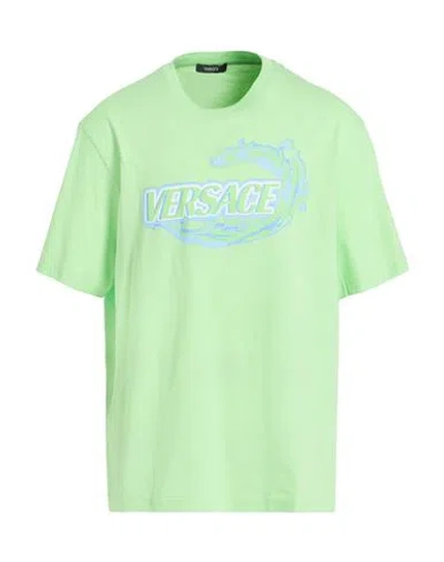 Versace Man T-shirt Lime Green Size 4xl Cotton