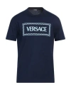 Versace Man T-shirt Midnight Blue Size S Cotton, Polyester