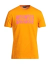Versace Man T-shirt Orange Size L Cotton