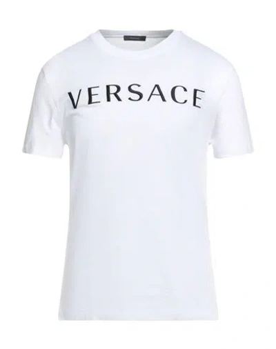 Versace Man T-shirt White Size L Cotton
