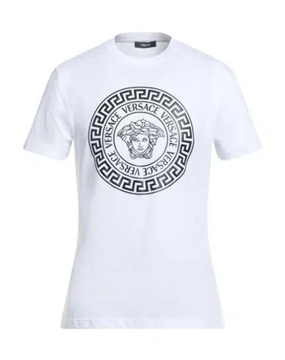 Versace Man T-shirt White Size L Cotton