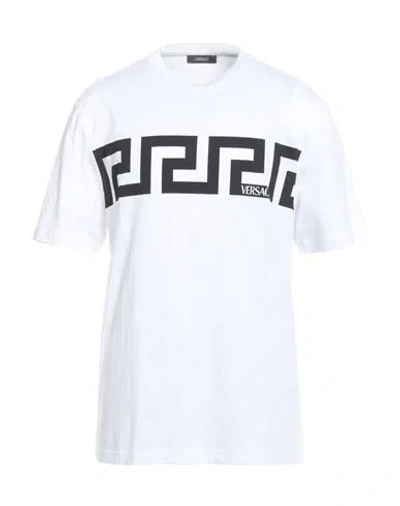 Versace Man T-shirt White Size L Cotton
