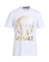 Versace Man T-shirt White Size L Cotton In White