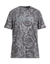 Versace Barocco Silhouette T-shirt In Gray