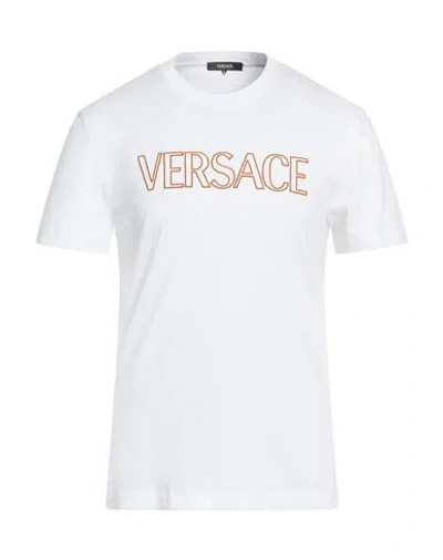 Versace Man T-shirt White Size L Cotton