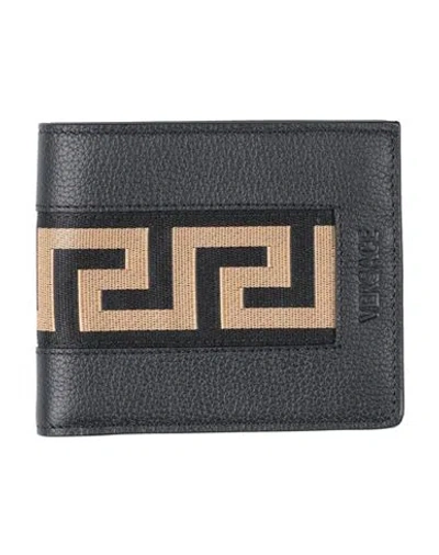 Versace Man Wallet Black Size - Leather