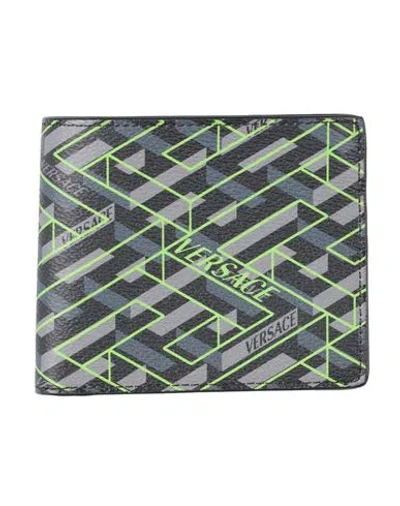 Versace Man Wallet Black Size - Leather