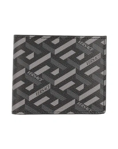 Versace Man Wallet Black Size - Leather