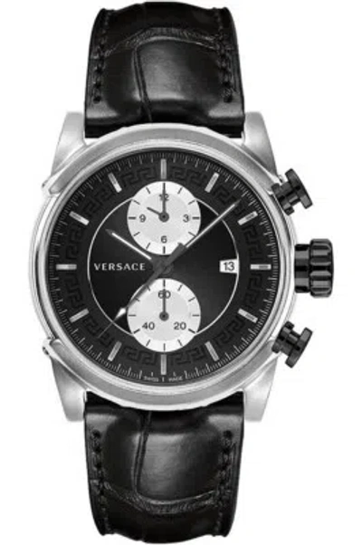Pre-owned Versace Mans Wristwatch  Vev400119 Leather Black Ijp