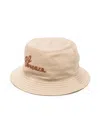 Versace Marine-logo Cotton Bucket Hat In Neutrals