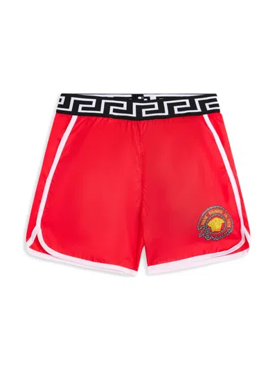 Versace Babies' Marine Medusa Swim Shorts In Red