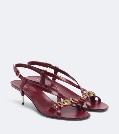 Versace Marisa Sandales En Cuir 50 Mm In Burgundy
