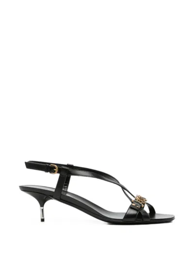 Versace Marisa Leather Sandals 50 Mm In Multi