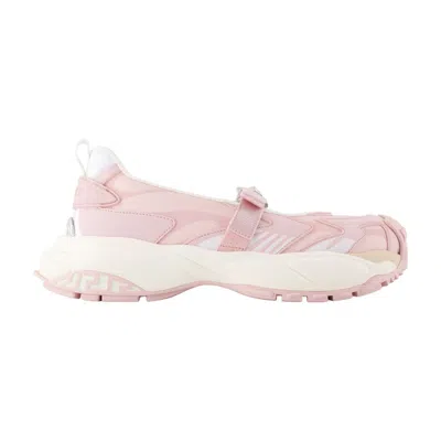 Versace Mary Jane Sneaker Flat In Pink