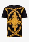 Versace Maschera Baroque Print T-shirt In Black