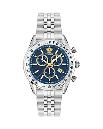 Versace Men's Swiss Chronograph Stainless Steel Bracelet Watch 44mm In Two Tone