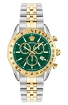 Versace Chrono Master 44mm In Stainless Steel
