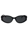 Versace Matte Black Metal Sunglasses In Black