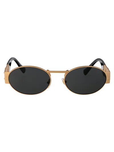 Versace Matte Gold Steel Sunglasses