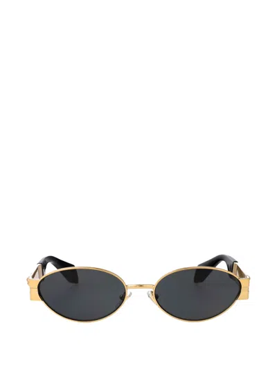 Versace Maverick Oval-frame Sunglasses In Multi