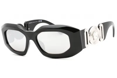 Pre-owned Versace Maxi Medusa Biggie Sunglasses In Black/grey (ve4425u/54226g 54)