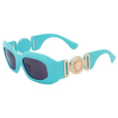 Pre-owned Versace Maxi Medusa Biggie Sunglasses In Blue/dark Grey (ve4425u/543987)